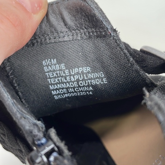 SM New York Boots Women's 6.5 Black Barbie Ankle Bootie Zip Pointed Toe - Picture 13 of 17